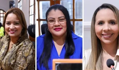 Rosa Jiménez, Marta García y Linda Cabarcas