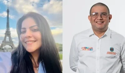 María Alejandra Rojas Aguilar, y el nuevo Secretario de Despacho, Fabián Bolaño