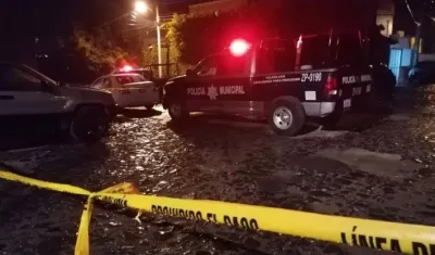 El lugar en donde fueron acribillados los tres hombres en Hermosillo