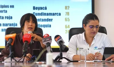 La MinAmbiente, Susana Muhamad, dijo que 747 poblaciones están en alerta por incendios forestales