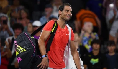 Rafael Nadal tras su derrota ante Jordan Thompson en el torneo de Brisbane.