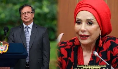 El Presidente Gustavo Petro y la senadora Piedad Córdoba