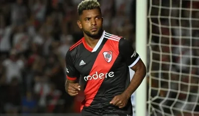 Miguel Borja marcó su sexto gol en el año con River Plate. 