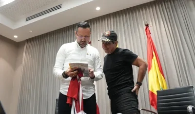 Alcalde de Bucaramanga, Jaime Andrés Beltrán, y Alejandro Char.