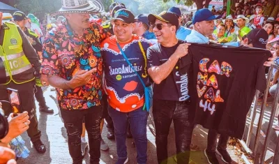 El alcalde Alejandro Char en Carnaval. 