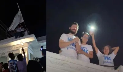 Juan Carlos Bayter, de barba poblada y camiseta blanca con la palabra 'Paz'