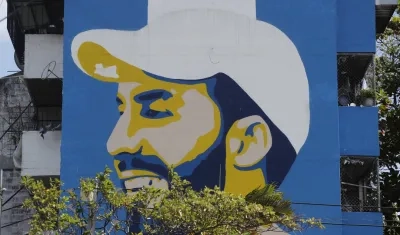 Mural de Nayib Bukele.