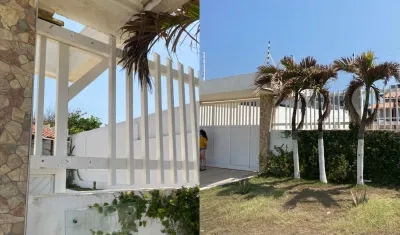 Por esta zona de las rejas que violentaron ingresaron los ladrones a la cabaña. 