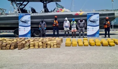 Tenían 1.769 paquetes con droga.