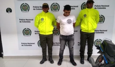 Dairo Clemente Peñata, detenido.