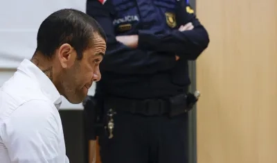 Dani Alves durante el juicio llevado a cabo del 5 al 7 de febrero.