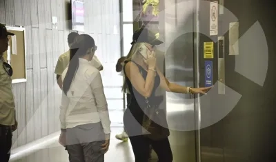 Day Vásquez a su llegada a la Fiscalía. 