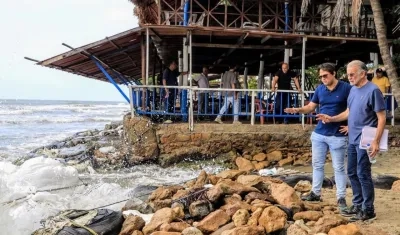 Eduardo Verano, Gobernador del Atlántico junto a Carlos Fidel Higgins, Alcalde de Juan de Acosta.
