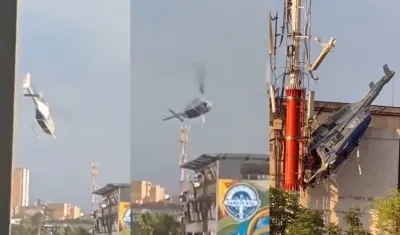 Cuatro personas habrían estado a bordo del helicóptero. 