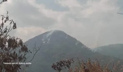 Incendios en la parte alta del río Fundación.