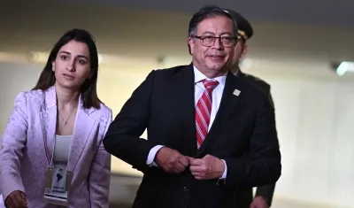 Laura Sarabia y el Presidente Gustavo Petro.