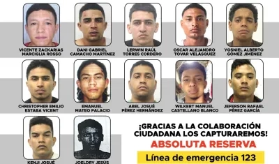 Cartel de los reclusos fugados. 