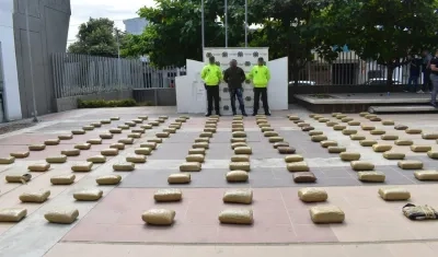 Marihuana incautada por la Policía. 
