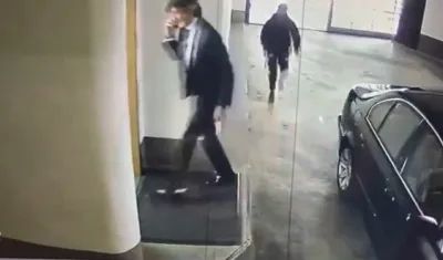 Momento del ataque sicarial. 