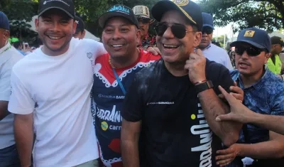 Nelson Patrón, Juan Carlos Ospino y el Alcalde Alex Char.