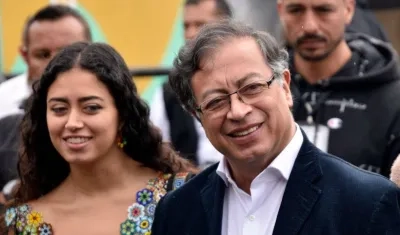 Sofía y su papá el Presidente Gustavo Petro.  