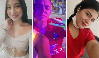 Los rostros de las tres personas asesinadas. 