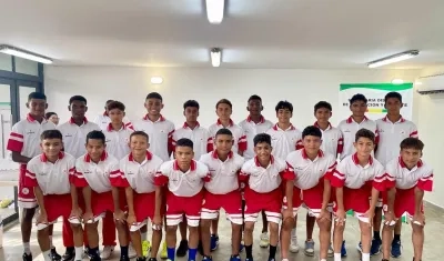 Integrantes de la selección Atlántico Sub-13 de fútbol. 