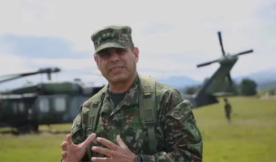 General Federico Mejía, comandante del Comando Específico del Cauca
