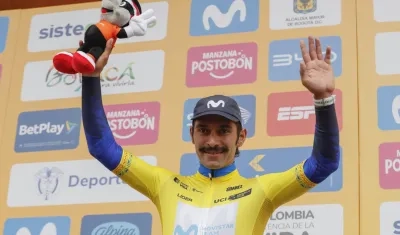 El antioqueño Fernando Gaviria, corredor del Movistar.