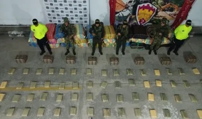 La marihuana incautada en una vereda de Juan de Acosta