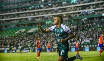 Luis Sandoval, delantero del Deportivo Cali. 