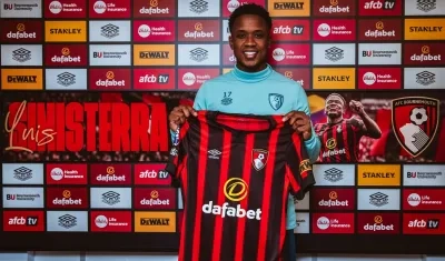 Luis Sinisterra, delantero colombiano del Bournemouth. 