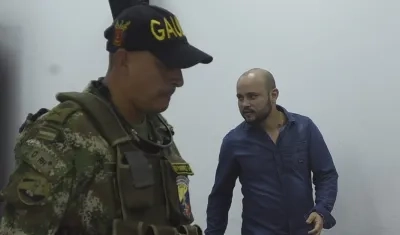 Juan Ricardo Carvajal Vargas, apodado ‘El diablo’, cuando estuvo en audiencia en 2019 por desaparición forzada. 