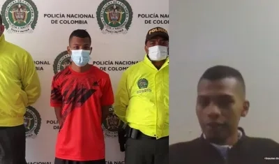 Julio César de La Hoz Román, alias 'Julito', cuando fue capturado en 2021 y durante la audiencia por la masacre. 