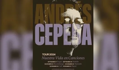 La gira colombiana comenzará con un concierto en la Arena Néctar de Ibagué.