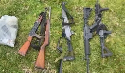 Las armas incautadas a los disidentes.