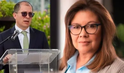 Francisco Barbosa y la Fiscal General de la Nación, Luz Adriana Camargo.