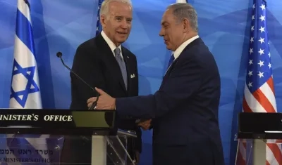 El Presidente de EE.UU., Joe Biden, y el primer ministro israelí, Benjamín Netanyahu.