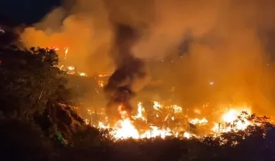 Imagen del incendio.