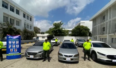 Capturados y vehículos incautados.