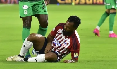 El venezolano sufrió la lesión frente Atlético Nacional.