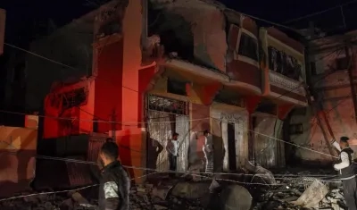 Los daños por los bombardeos.