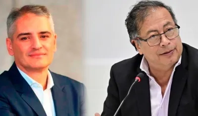 Gobernador de Antioquia Andrés Julián Rendón y el Presidente Gustavo Petro. 