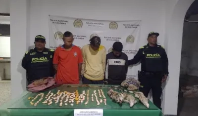 Los detenidos pretendían comercializar los huevos de iguana a los habitantes del municipio.