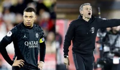 Kylian Mbappé y Luis Enrique a duras penas se dirigen la palabra. 