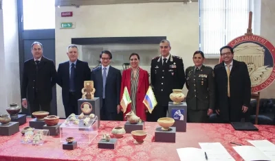 Italia devolvió 25 objetos arqueológicos.