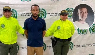 Kevin Yesid Cueto, capturado, y Gabriel Omar Polo Morales, víctima. 