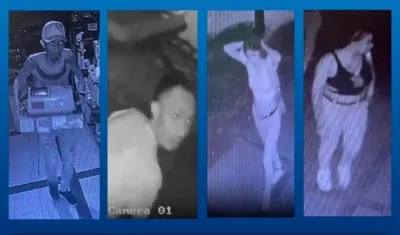 Los delincuentes quedaron grabados en cámaras de seguridad. 