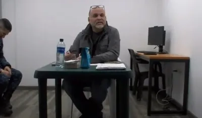 Salvatore Mancuso durante la audiencia.