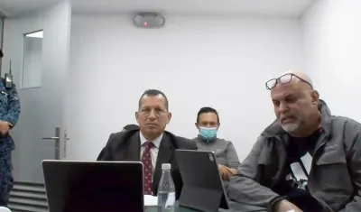 Salvatore Mancuso en su audiencia ante el Tribunal Superior de Barranquilla.